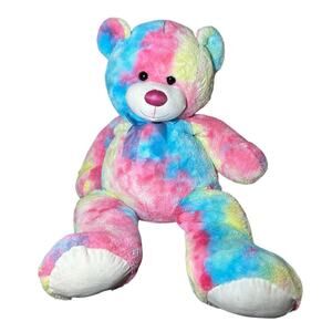 Hugfun Jumbo 43" Tie Dye Stuffed Plush Soft Teddy Bear Large Valentines Day